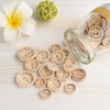 FEPITO Handmade"with Love" Wooden Button for Sewing Craft Decorations 15mm