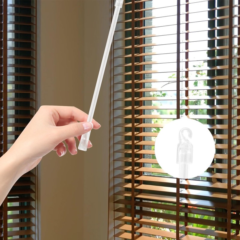 Tabanzhe 2 Sets Clear Plastic Blind Wands - 12 Inches