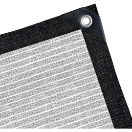 BeGrit 75% Reflective Aluminet Sun Shade Cloth Mesh with Grommets Sunshade Garden Cover 2x2m