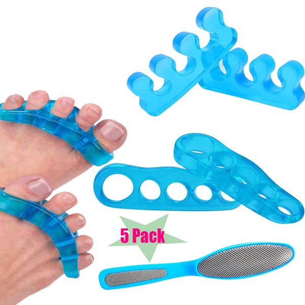 Premium Gel Toe Separators, Spacers & Straighteners, Bunion Correctors for Relaxing Toes, Bunion Relief, Hammer Toe, Toe Stretchers to Restore Toes to Their Original Shape for Men and Women