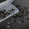 50 Pcs Black Push Pins, Flat Thumb Tacks, Pushpins for
