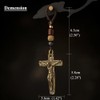RTGGSEL Retro Brass Cross Keychain Bags Keyring Rearview Mirror Hanging