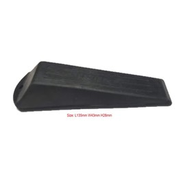 Pack of 2 Deluxe Heavy Duty Premium Non-Slip Rubber Door Wedge, Door Stopper (Black)