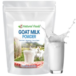 Z Natural Foods Goat Milk Powder - Pure Netherlands Full Cream Milk, Powdered Goat Milk, Highly Nutritious, Easy Digestion - Whole Goats Milk for Adults for Smoothies, Cooking, Baking, 5 lbs