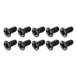 METALLIXITY Phillips Flat Head Screws (M2 x 4mm) 150Pcs, Carbon Steel Machine Screws - for Glasses Watch and Other Small Electronics, Black