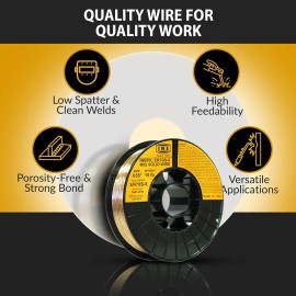 INEFIL ER70S-6 .035-Inch on 10-Pound Spool Carbon Steel Mig Solid Welding Wire