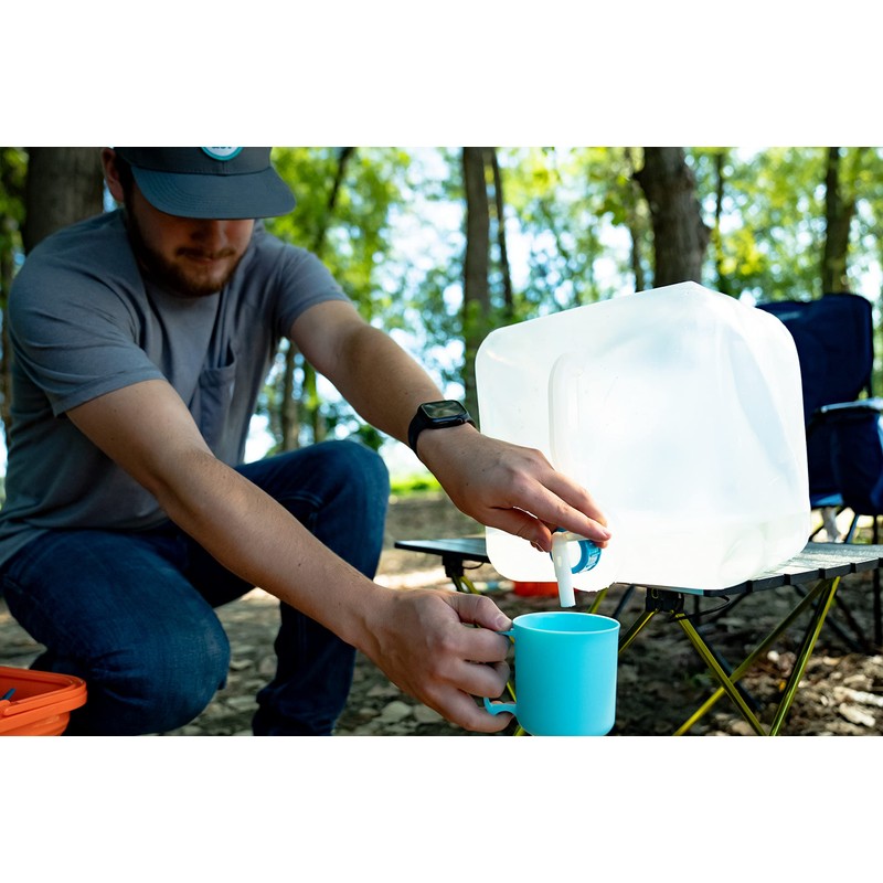 UST 5 Gal Water Carrier Cube with Collapsible, Transparent, Compact