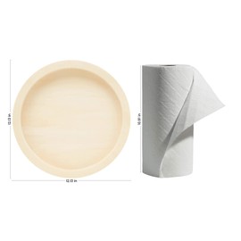 Circle Wood Panel 12-1/8 inch Diameter, Pack of 3 Round Canvas Boards, Unfinished Wooden Trays for Crafts & Painting, by Woodpeckers