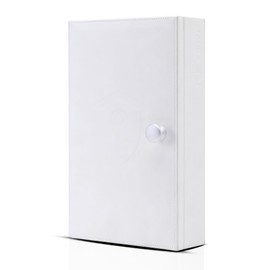 CKEYURE Premium XL PU Leather Faraday Box for Car Keys with Magnetic Closure - Anti-Theft Signal Blocker | Wall Mounted RFID & Signal Blocking in White