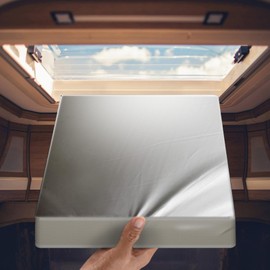 WanDwel RV Skylight Insulator 14"x14" Vent Cover Reflective Camper Winter Must Have Accessories to Save Heating Cost Trailer Bedroom Shower Bathroom Sunroof Shade Pillow (1 Pack)