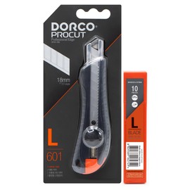 DORCO Cutter - Professional Craft & Design Tool for Artists and Designers - Ergonomic with Professional Blades, Office Knife Tool, Utility Knife, Snap off blades (L601 - Heavy Duty (with 11 Blades))