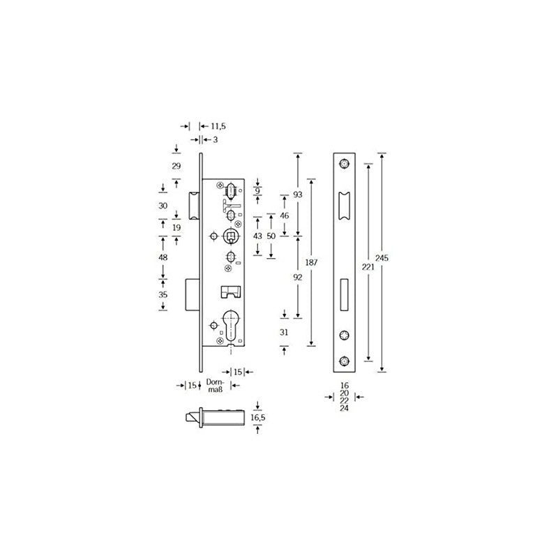 ToniTec Tubular Frame Lock PZ 16 mm (Arbor Size: 35