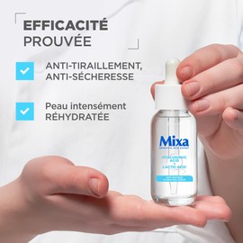 Mixa - Moisturising Serum Concentrate - For Dehydrated and Sensitive Skin - Enriched with Hyaluronic Acid and Lactic Acid - 30ml