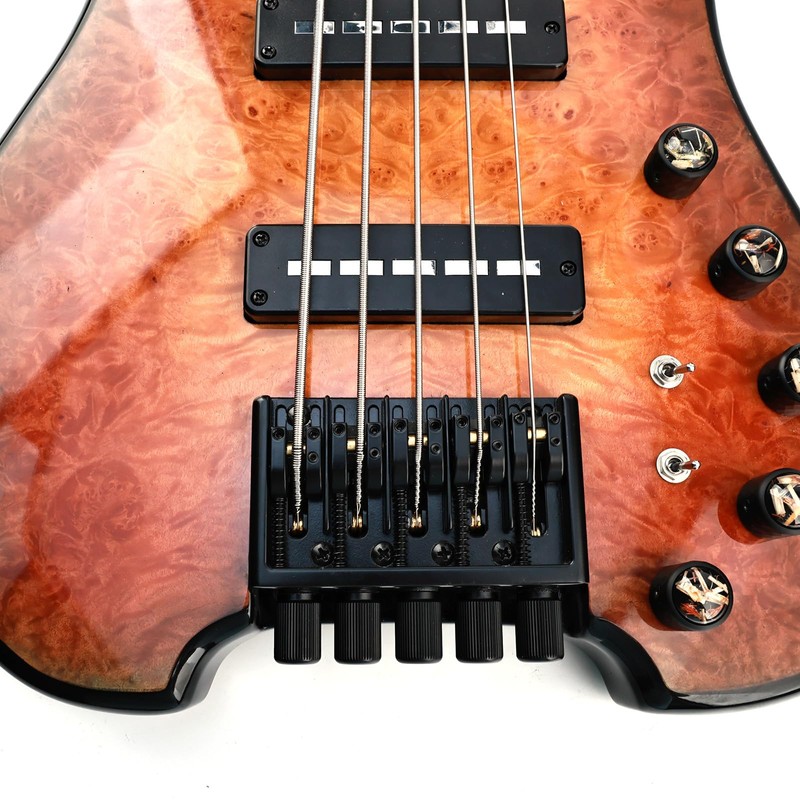 Zinc Alloy High Mass 5-String Headless Bass Bridge ，Superior Sustain