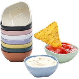 10Pcs Unbreakable Wheat Straw Dipping Bowls, 4.8oz Dip Bowls for Side Dish, Small Prep Bowls, Ketchup, Candy, Dessert, Nuts, Party, Dips, Condiments, Sauces, Ingredients, BBQ