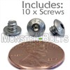 MonsterBolts - #6-32 x 1/8" Button Head Socket Cap Screws,