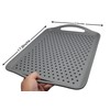 ChopMaster Rectangular Anti Slip Serving Tray with Handle (Large, Grey)