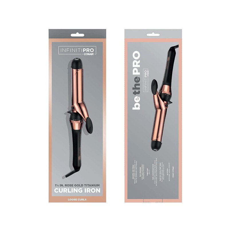 INFINITIPRO BY CONAIR Rose Gold Titanium 1 1/4-Inch Curling Iron,