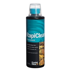 CrystalClear RapiClear Liquid Flocculent - Pond Water Clarifier - 16 Ounces Treats Up to 8,000 Gallons