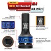 KIRXST 3/4" Impact Hex Bit Socket, H19 (19mm) Allen Key