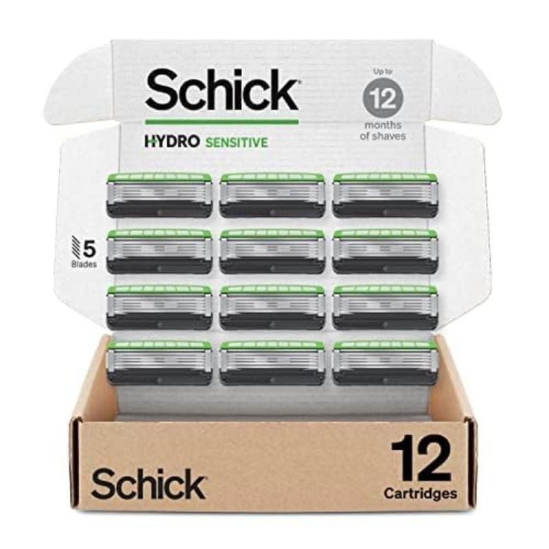 Schick Hydro Sense Sensitive Mens Razor Blade Refill With Skin