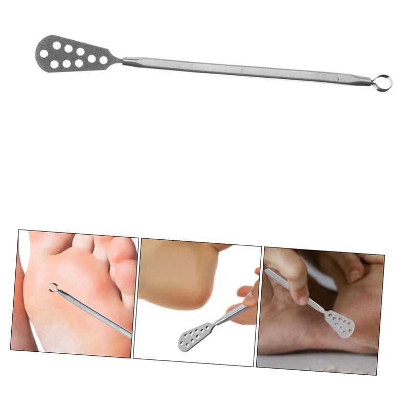 Healeved Stainless Steel Double- Foot File for Heel Exfoliation Manual