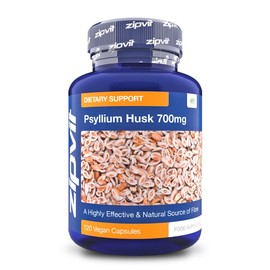 Psyllium Husk Capsules. 700mg Psyllium Husk Powder Per Capsule, 120 Vegan Capsules. Psyllium Husks Fibre Supplement.