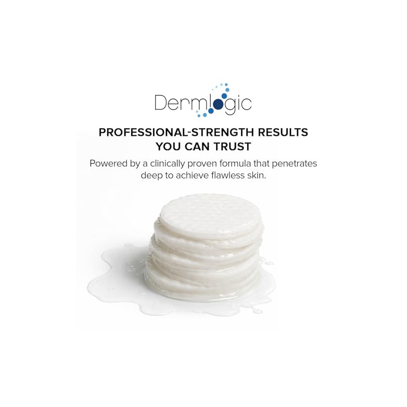 Dermlogic Anti Ageing Resurfacing Peel Pads - Contains Salicylic, Glycolic,