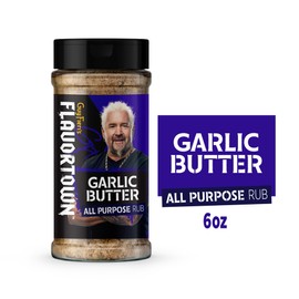 Guy Fieri's Flavortown Garlic Butter Dry Rub - Garlic Butter Seasoning for Chicken, Salmon, Pork, Steak, & More, All Purpose Spice Blend for Meat & Vegetables - 6 oz (Pack of 1)