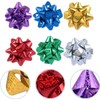 50Pcs Mini Mixed Color Christmas Gift Bows, Gift Wrapping Supplies,