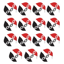 RED DRAGON Hardcore XT Black Country Extra Thick Standard Dart Flights - 5 sets Per Pack (15 Dart Flights in total)