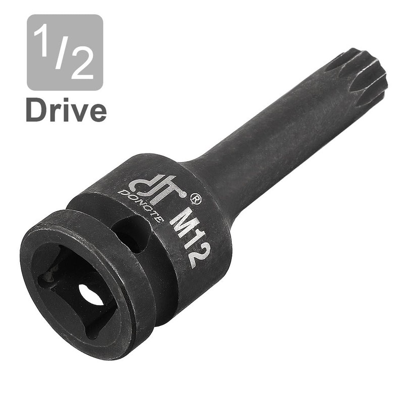 TOP-VIGOR Impact Triple Square Spline Bit Socket, 1/2" Drive x