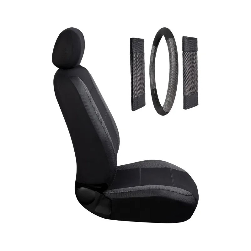 Cubreasientos Tela Negro Grey Mesh 13pzs Rivian R1t