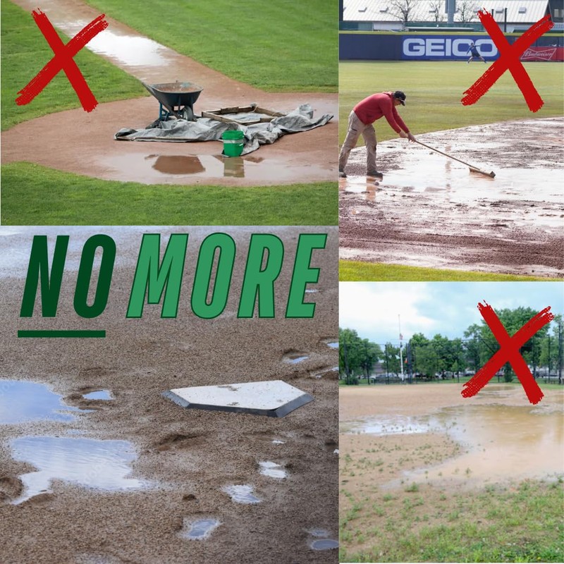 Mobilevee DryPuddle Puddle Sponge for Baseball Fields - Water Absorbing