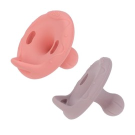 Chupon Estilo Cereza 100% De Silicon Rosa/Morado