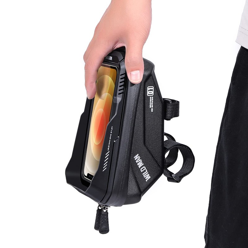 WILD MAN 1L Hard Shell Rainproof Storage Bike Bag Bike
