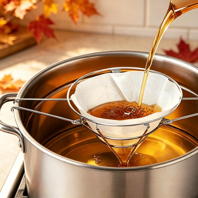 Maple Syrup Filter Holder with 10 Pcs Filter Paper, Oil