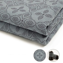 POKIVIR - Yoga Towel, Hot Yoga Mat Towel - Sweat Absorbing Non-Slip for Hot Yoga, Pilates and Workout, 24x72 inches with Upgraded Clover-Shaped Grip Dots (Grey)