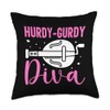 Funny Hurdy-Gurdy Instrument Design for a Hurdy-Gurdy Lover Throw Pillow