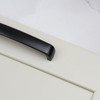 Matt Black Kitchen Cupboard D Bar Handle 160mm Fixing Curved