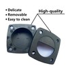 LEQMG Black Nylon Flush Pull Recessed Sliding Door Handle Square
