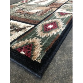 Cabin Style Door Mat Area Rug Rustic Western Country Bear Elk Deer Wildlife Lodge Native Design 386 (2 Feet X 3 Feet 2 Inch)