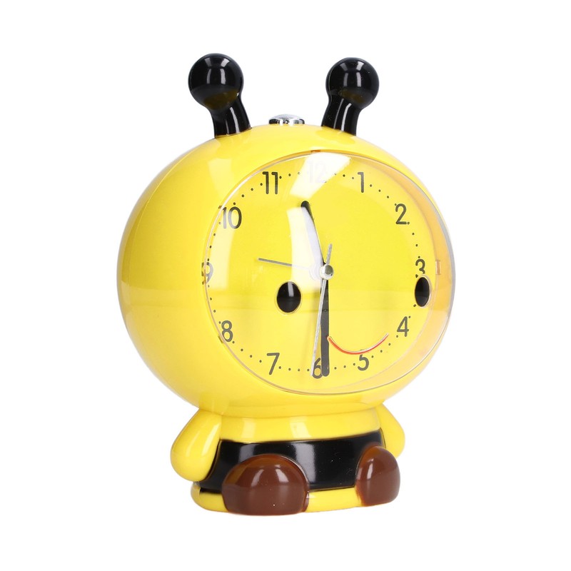 Alarm Clock Cute Cartoon Safe Use Silent Tick Light Weight