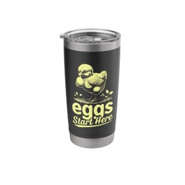 Baby Chicks in Backyards Coops Gardens Eggs Farm Rural Life Stainless Steel Insulated Tumbler
