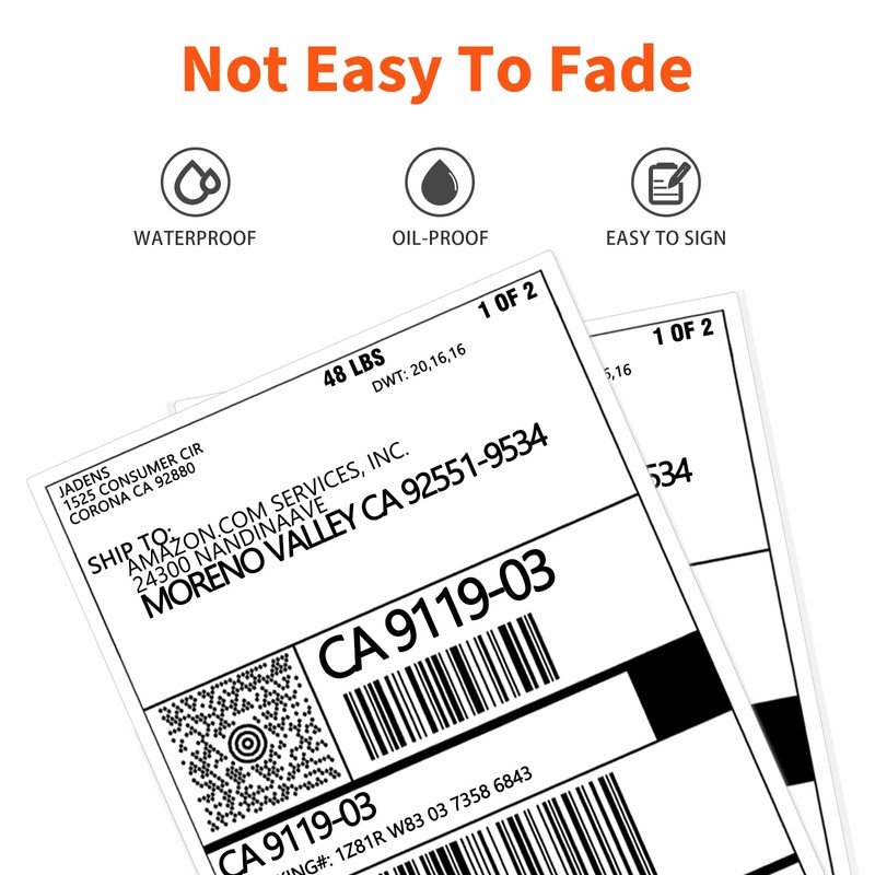 JADENS Direct Thermal Shipping Label, 4x6-350 Labels, Commercial Grade