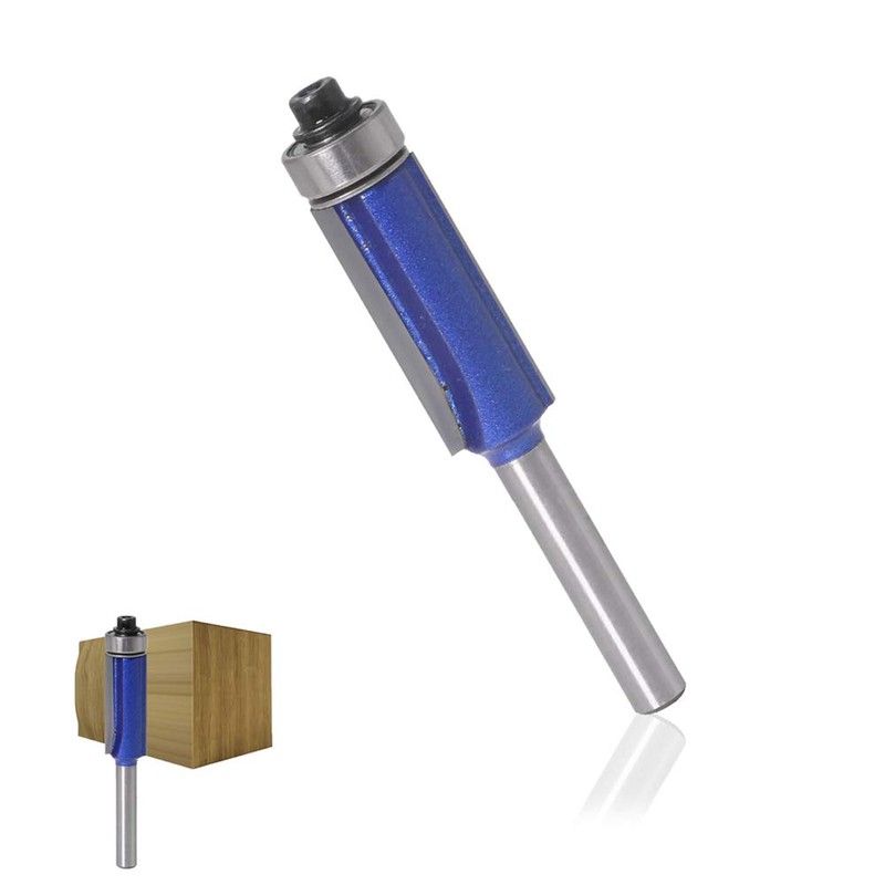 Wolfride 4PCS Flush Trim Router Bit Set 1/4 Inch Shank
