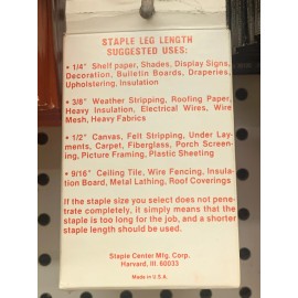 Swingline Vintage Staples for Swingline Powermatic Electric Stapler Gun 1/4" 1000/Box NOS