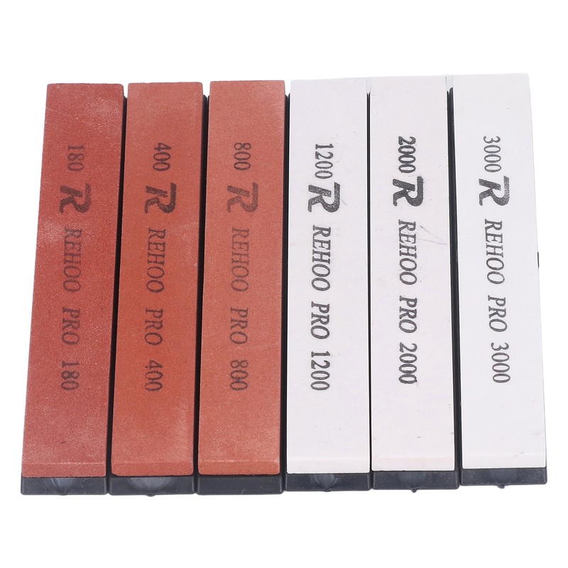 6pcs Whetstone White Corundum Multifunctional 80 400 800 1200 2000