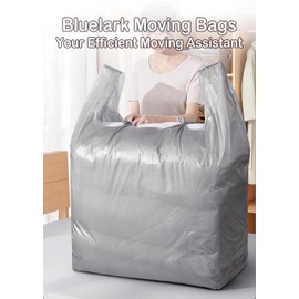 Bluelark Two Sizes Plastic T-Shirt Bags with Handles (13-Pack: 6 Extra Large, 7 Large) - Heavy-Duty, Thick, and Versatile Shopping, Storage, and Carryout Bags