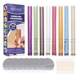 EELHOE Earwax Removal Aromatherapy Ear Candle Set – Relaxing Home Spa Treatment, Straight Ear Candles with Plug for Body Care & Beauty - Specification: 2PCS